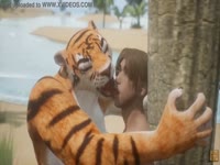 Owner luxuretv.com - Skinny guy getting his hard cock sucked by a tiger beastiality